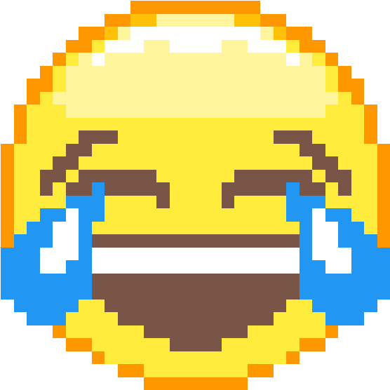 Minecraft_ Pixel_ Art_ Laughing_ Emoji