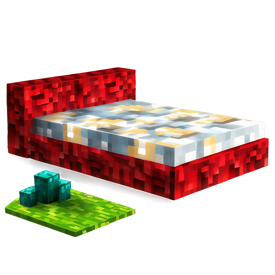 Minecraft Red Bed Png Kes86