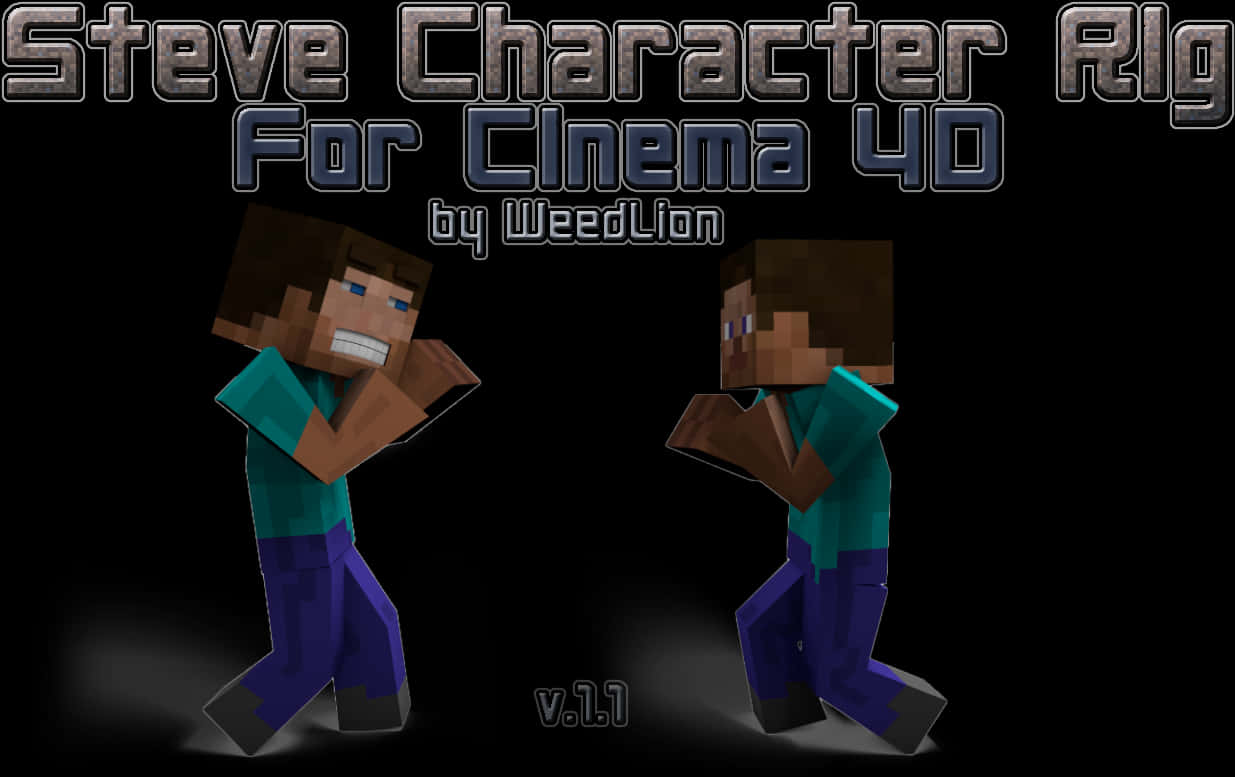 Minecraft_ Steve_ Character_ Rig_ Cinema4 D_ Promo