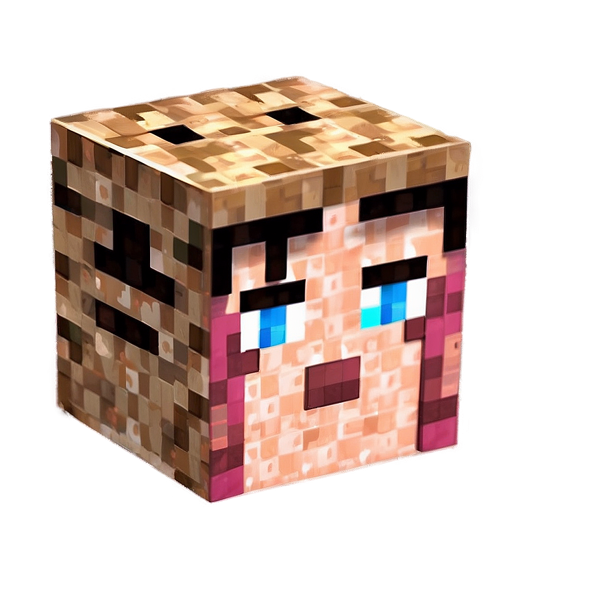 Minecraft Steve Head Model Png 06282024