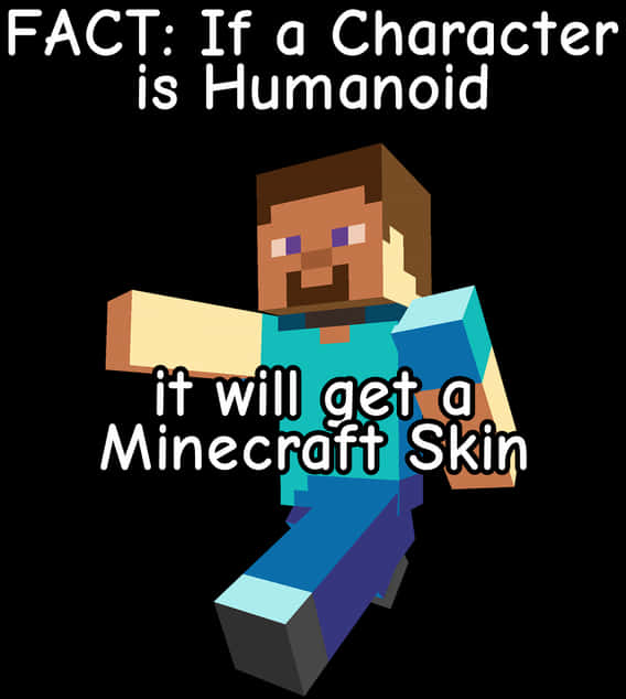 Minecraft Steve Humanoid Skin Fact