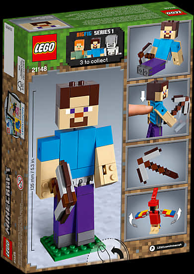 Minecraft Steve L E G O Big Fig Series1 Box