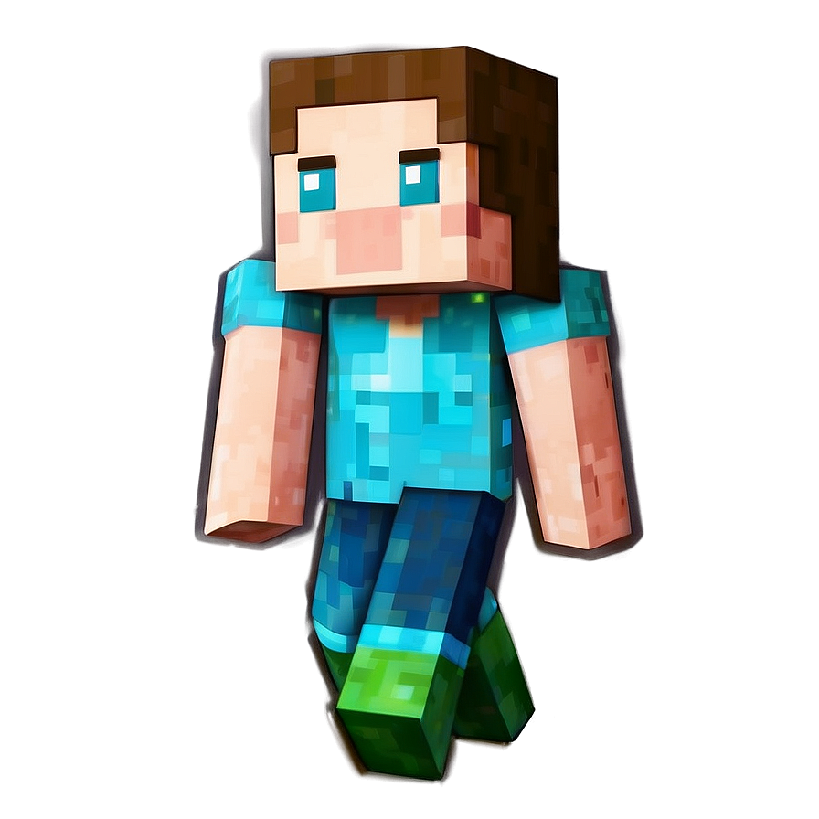 Minecraft Steve With Diamond Block Png Tls68