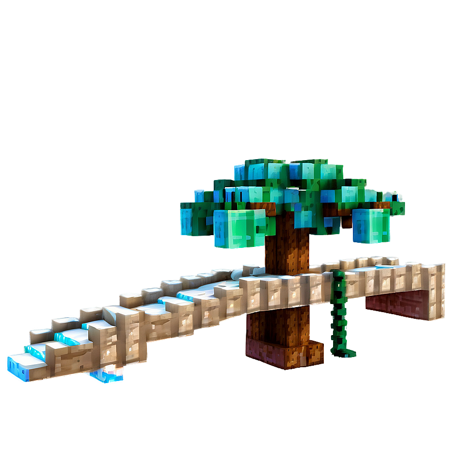 Minecraft Tree With Bridge Png 30