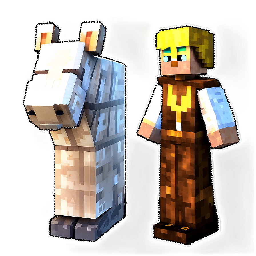 Minecraft Villager With Animals Png Euo