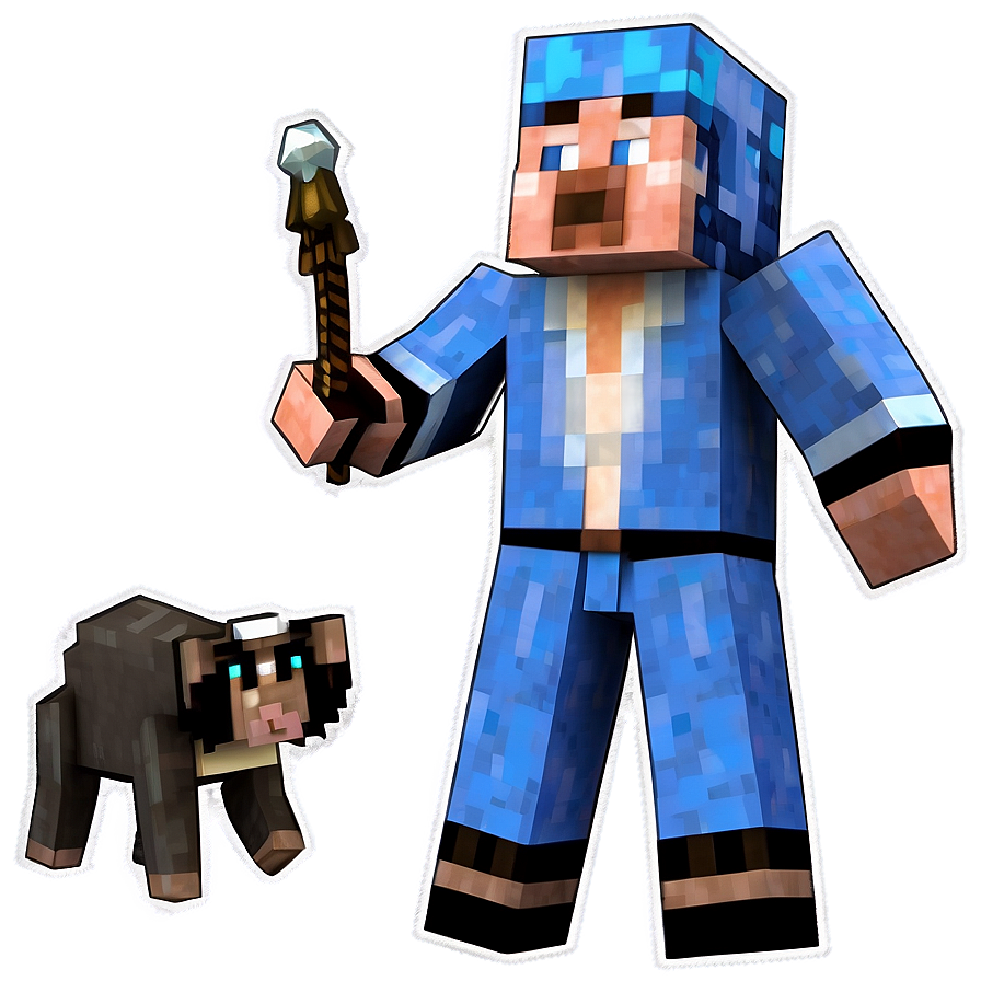 Minecraft Villager With Animals Png Ycw69