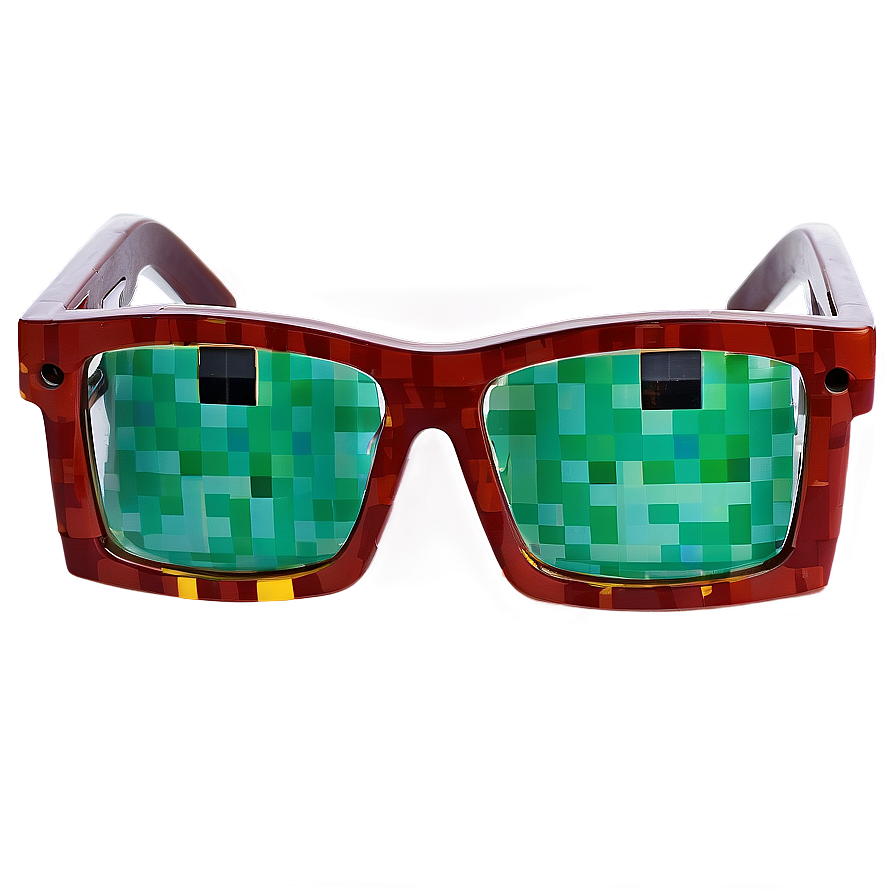 Minecraft Zombie Glasses Png 06282024