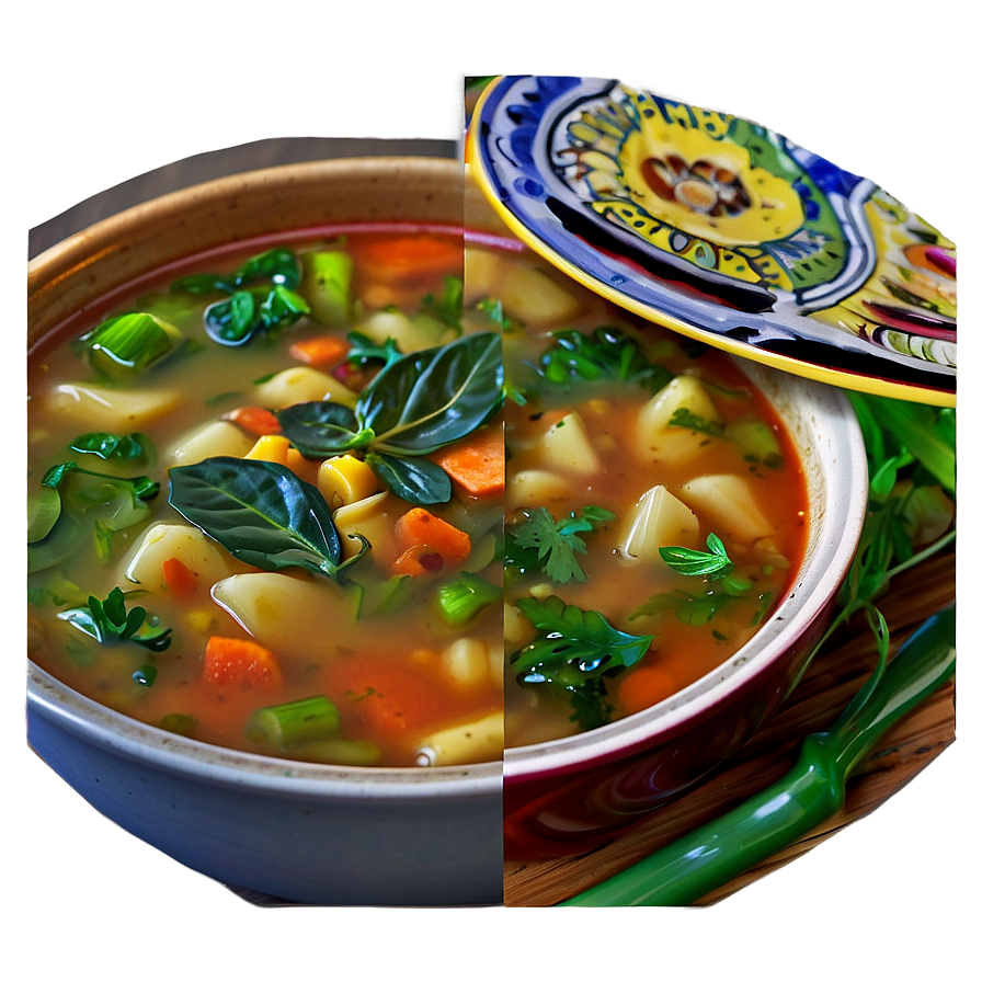 Minestrone Italian Soup Png Bhn20