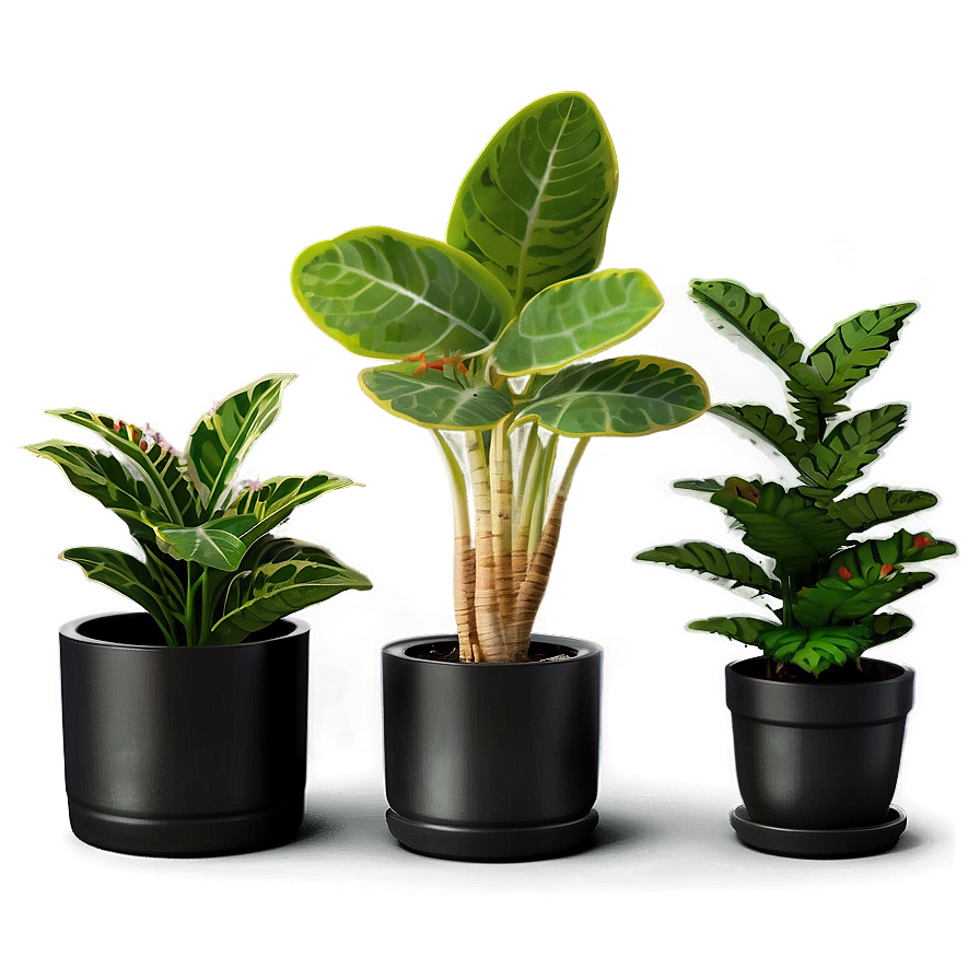 Mini Potted Plants Assortment Png Wai70