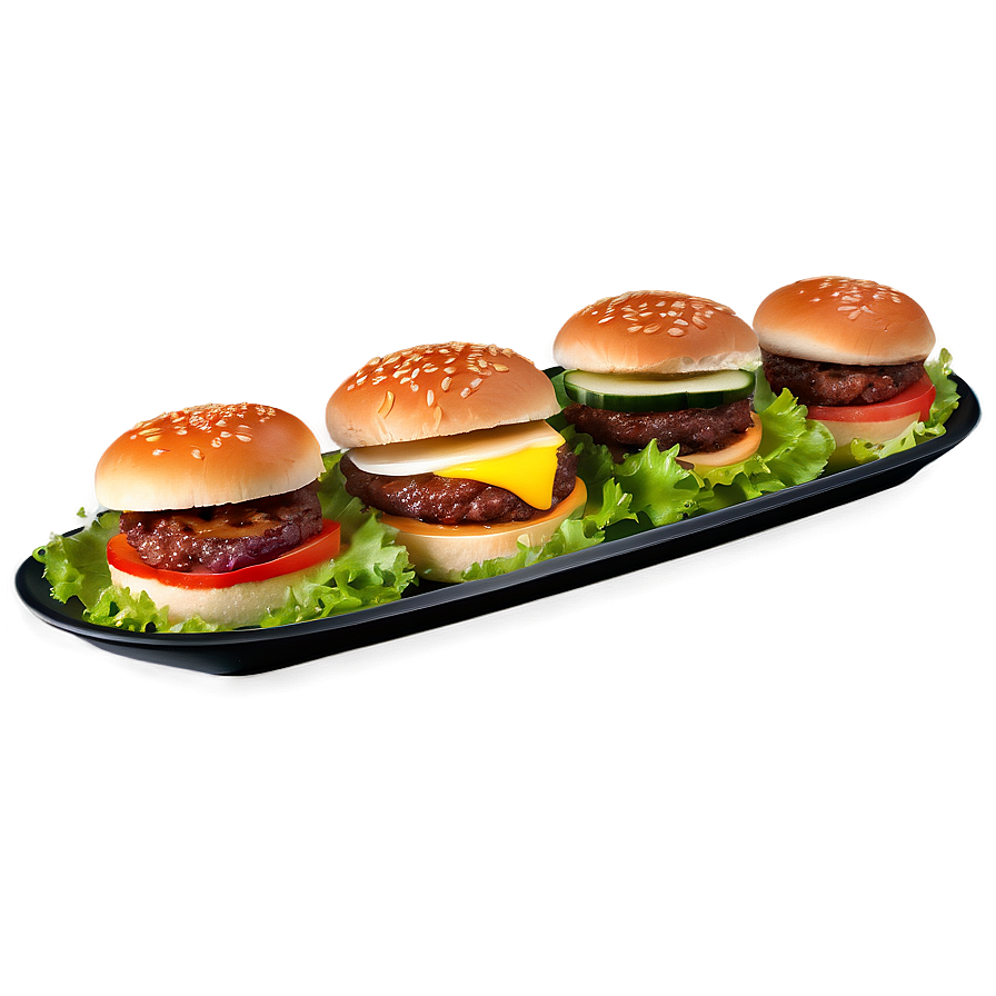 Mini Sliders Hamburger Set Png Krm