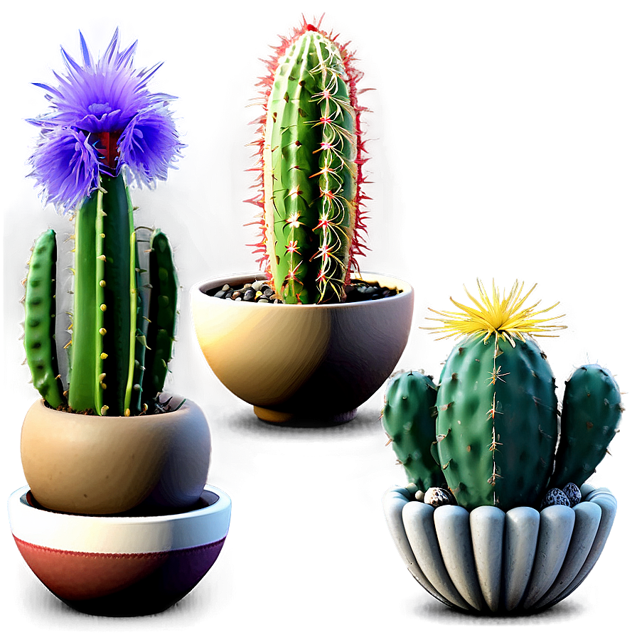 Miniature Cactus Collection Png Iey