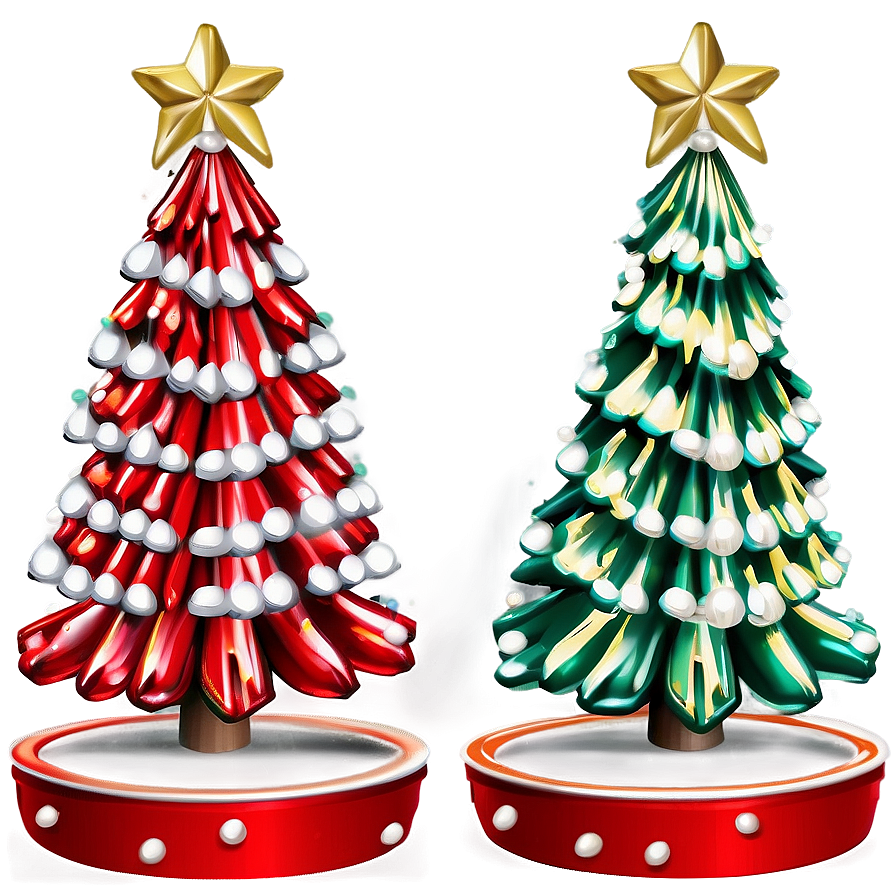 Miniature Xmas Tree Collection Png 06292024