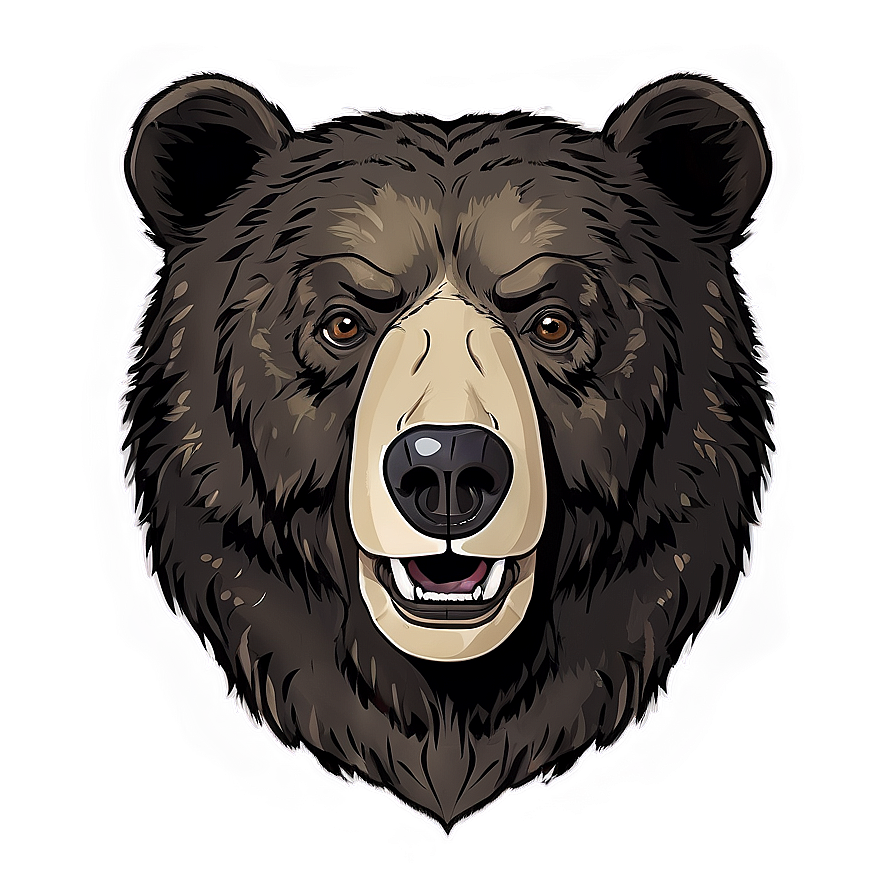 Minimalist Bear Head Png Vfk