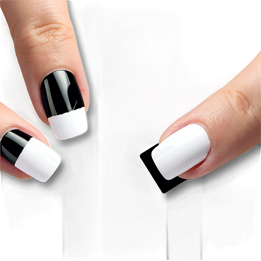 Minimalist Black And White Nail Designs Png Fkh