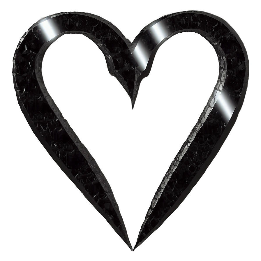 Minimalist Black Broken Heart Png Vfq63