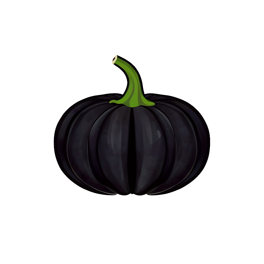 Minimalist Black Pumpkin Png 06282024