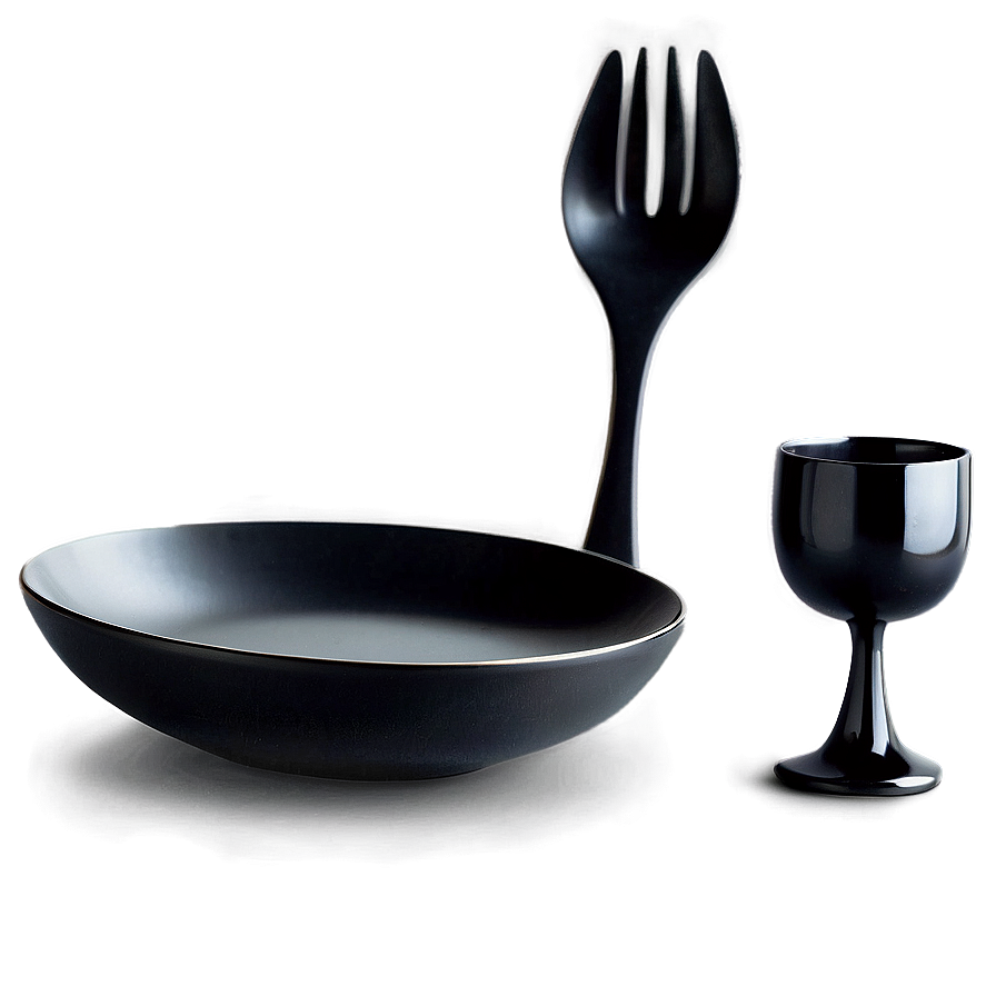 Minimalist Black Tableware Png Yjm37