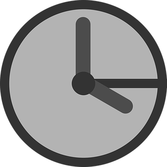 Minimalist Blackand Gray Clock