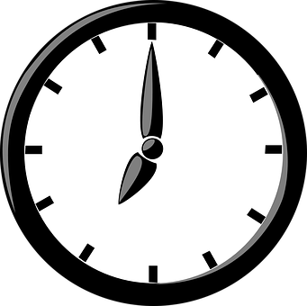 Minimalist Blackand White Clock