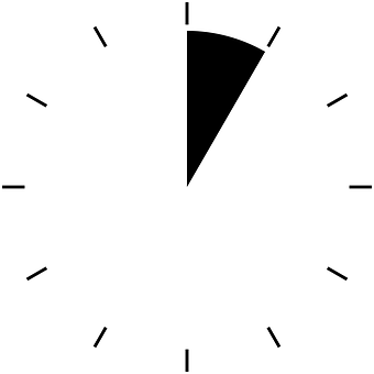 Minimalist Blackand White Clock Face