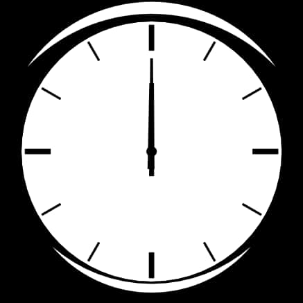 Minimalist Blackand White Clock