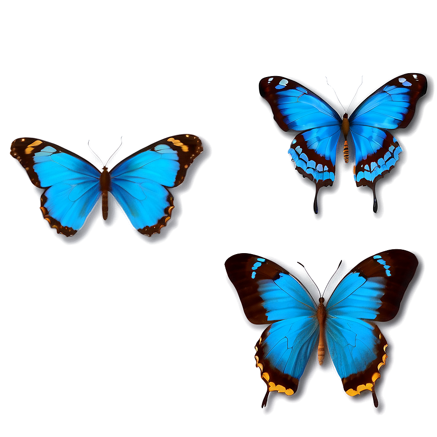 Minimalist Blue Butterflies Png 49