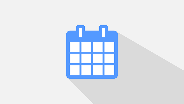 Minimalist Blue Calendar Icon