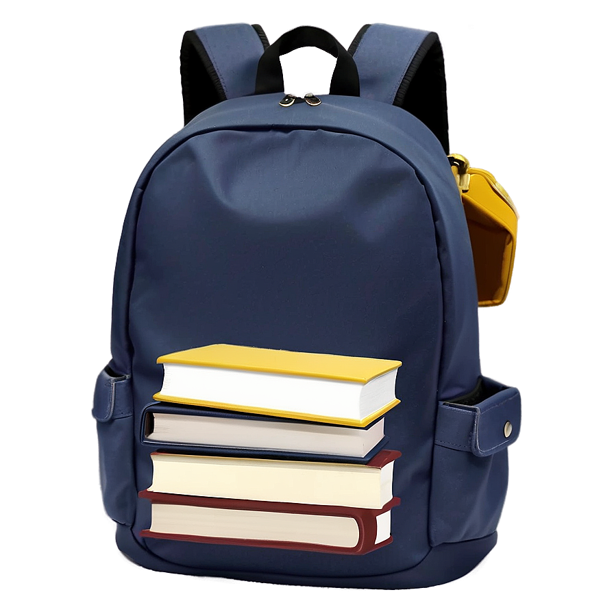 Minimalist Book Bag College Png 06282024