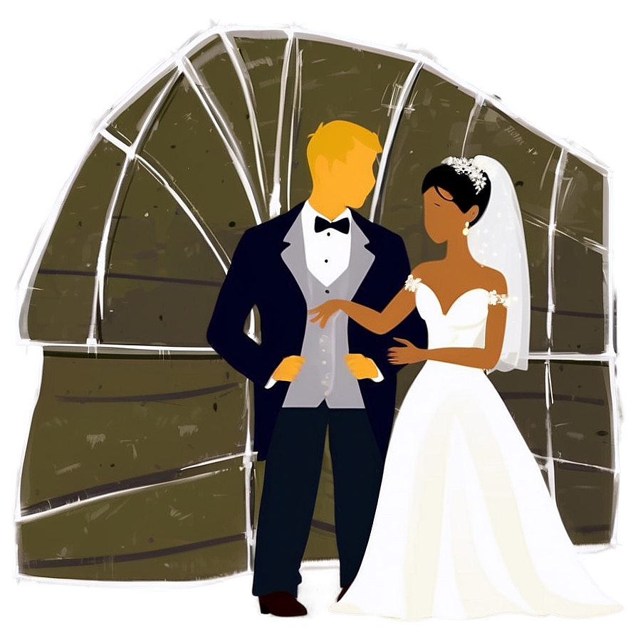 Minimalist Bride And Groom Png 06262024 Image