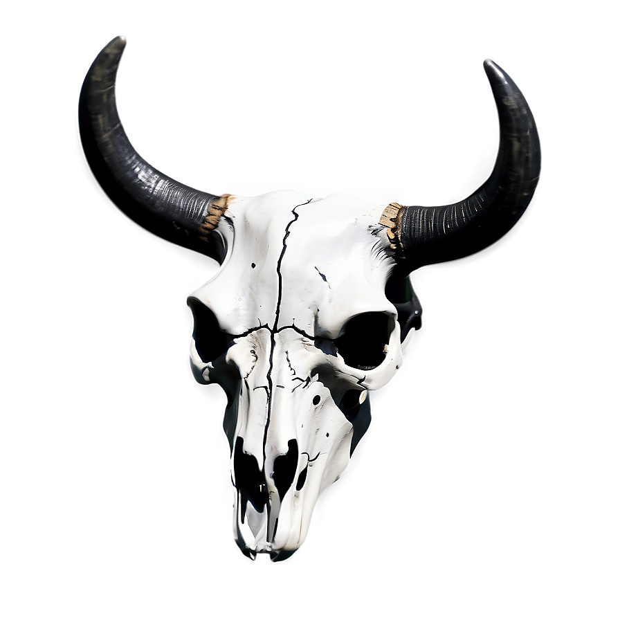 Minimalist Bull Skull Outline Png 06122024