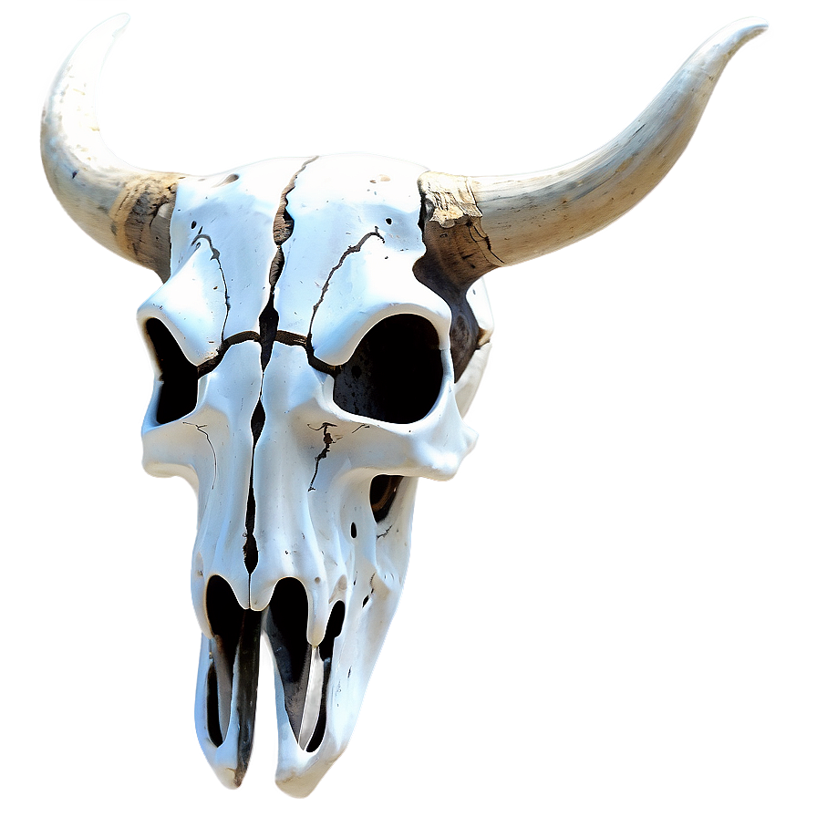 Minimalist Bull Skull Outline Png 06122024