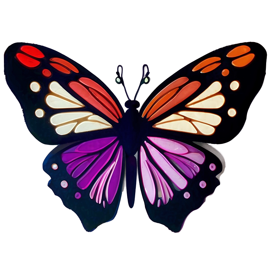 Minimalist Butterfly Outline Png 39