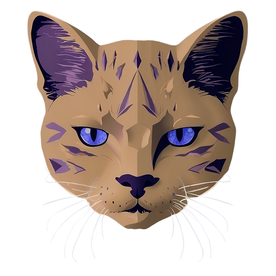 Minimalist Cat Face Png 89