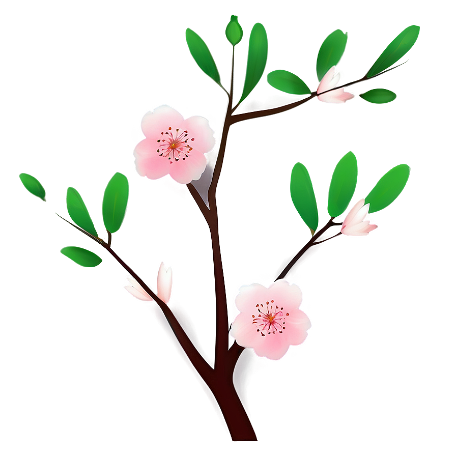 Minimalist Cherry Blossom Art Png 05032024