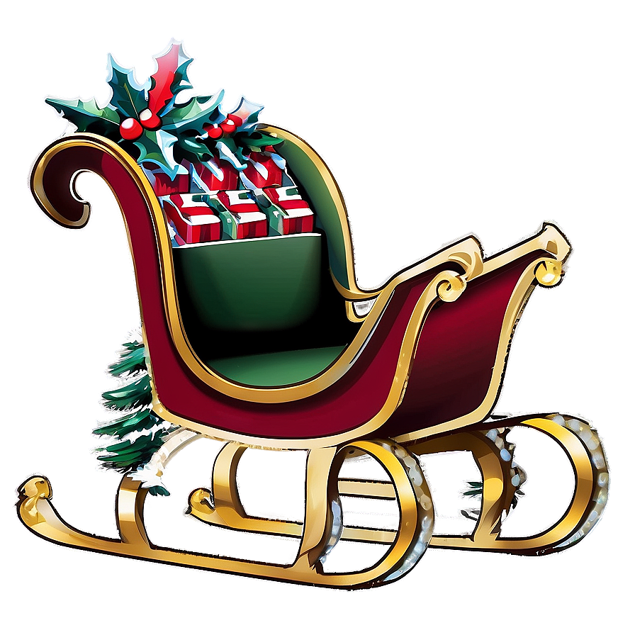 Minimalist Christmas Sleigh Png 88