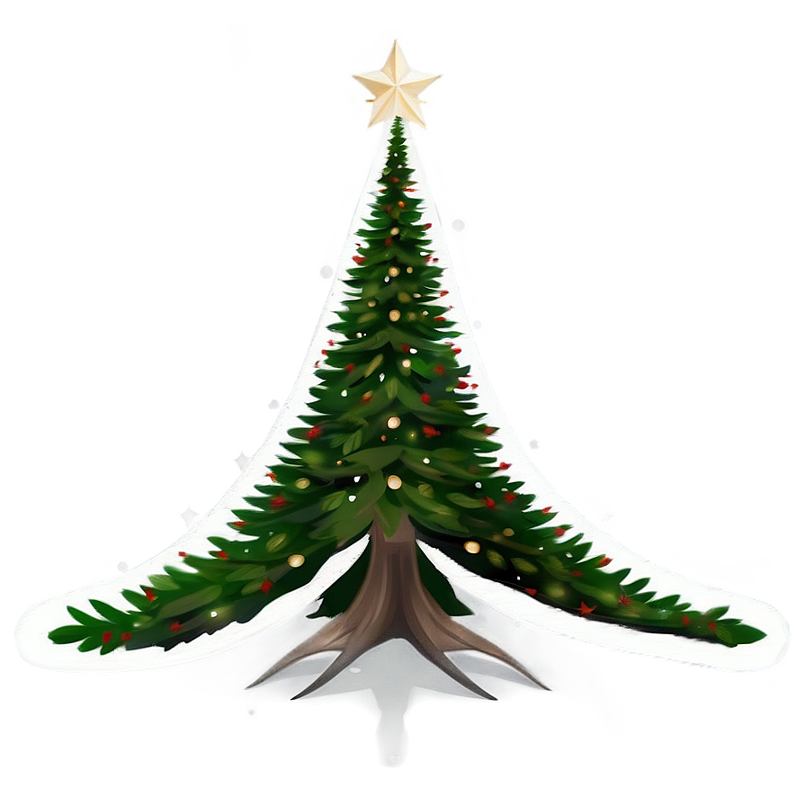 Minimalist Christmas Tree Star Png 99