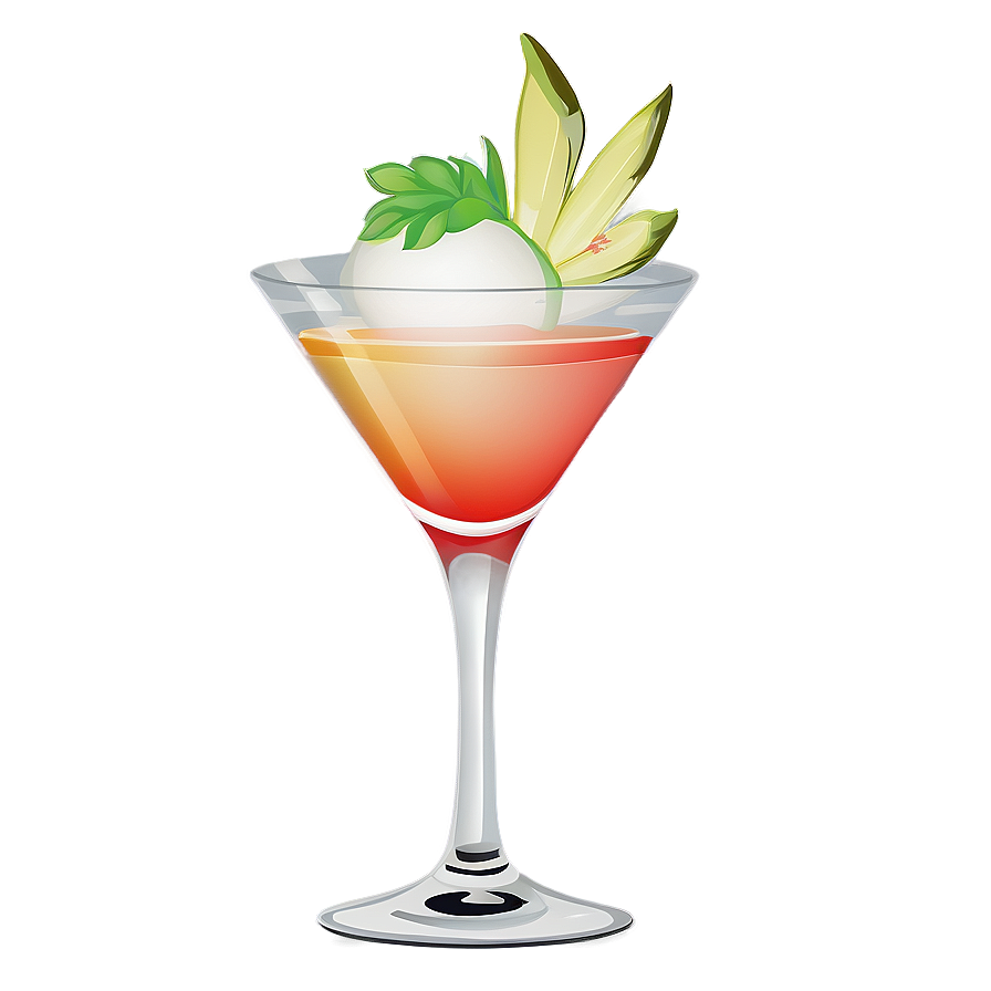 Minimalist Cocktail Glass Png 1