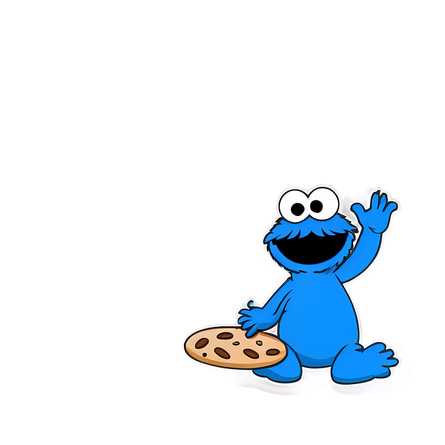 Minimalist Cookie Monster Png 95