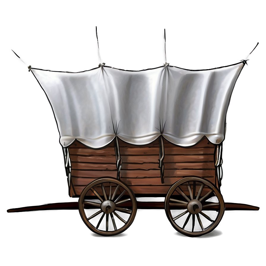 Minimalist Covered Wagon Png Xvy16