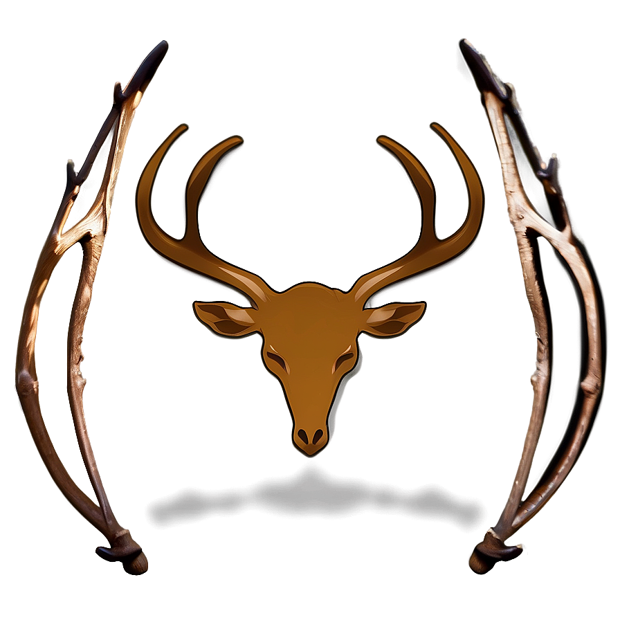 Minimalist Deer Antler Icon Png Rhy25