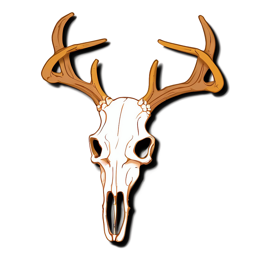 Minimalist Deer Skull Outline Png 5