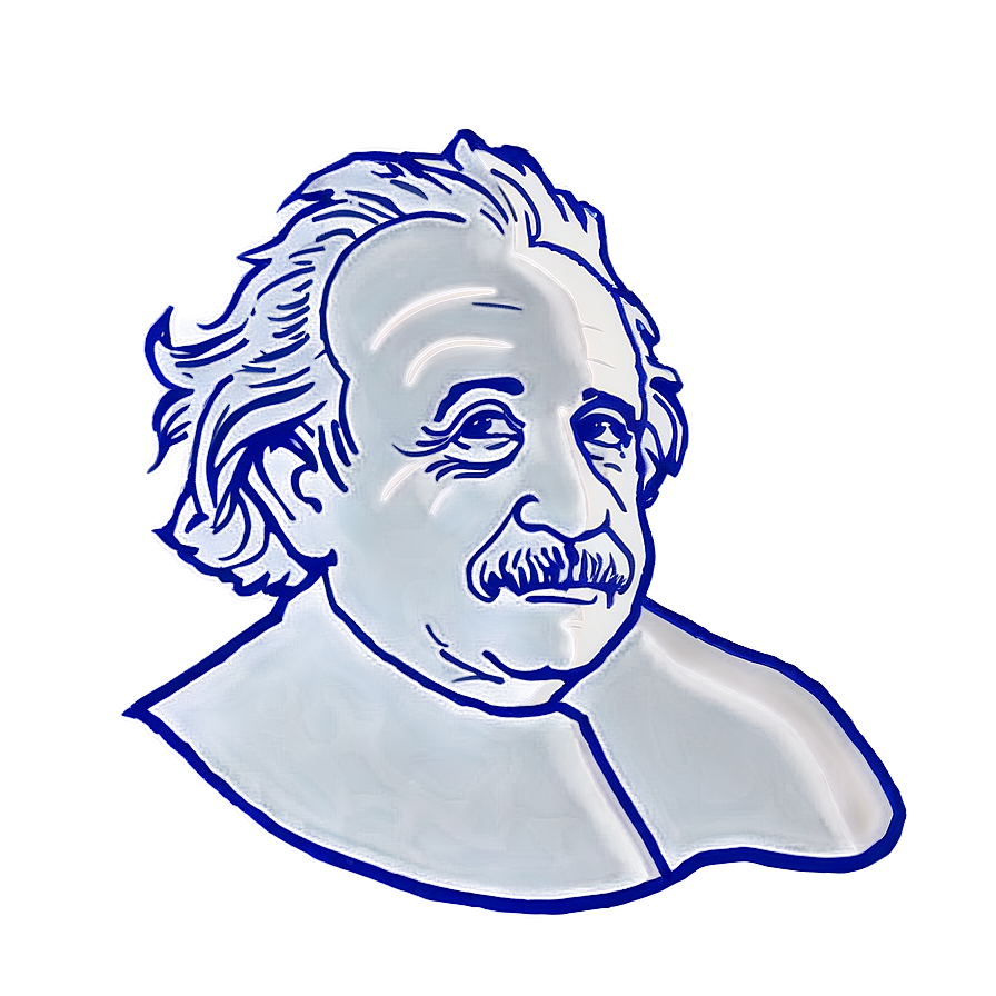 Minimalist Einstein Outline Png 12