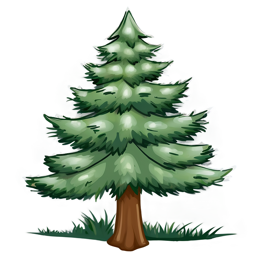 Minimalist Evergreen Tree Png 4