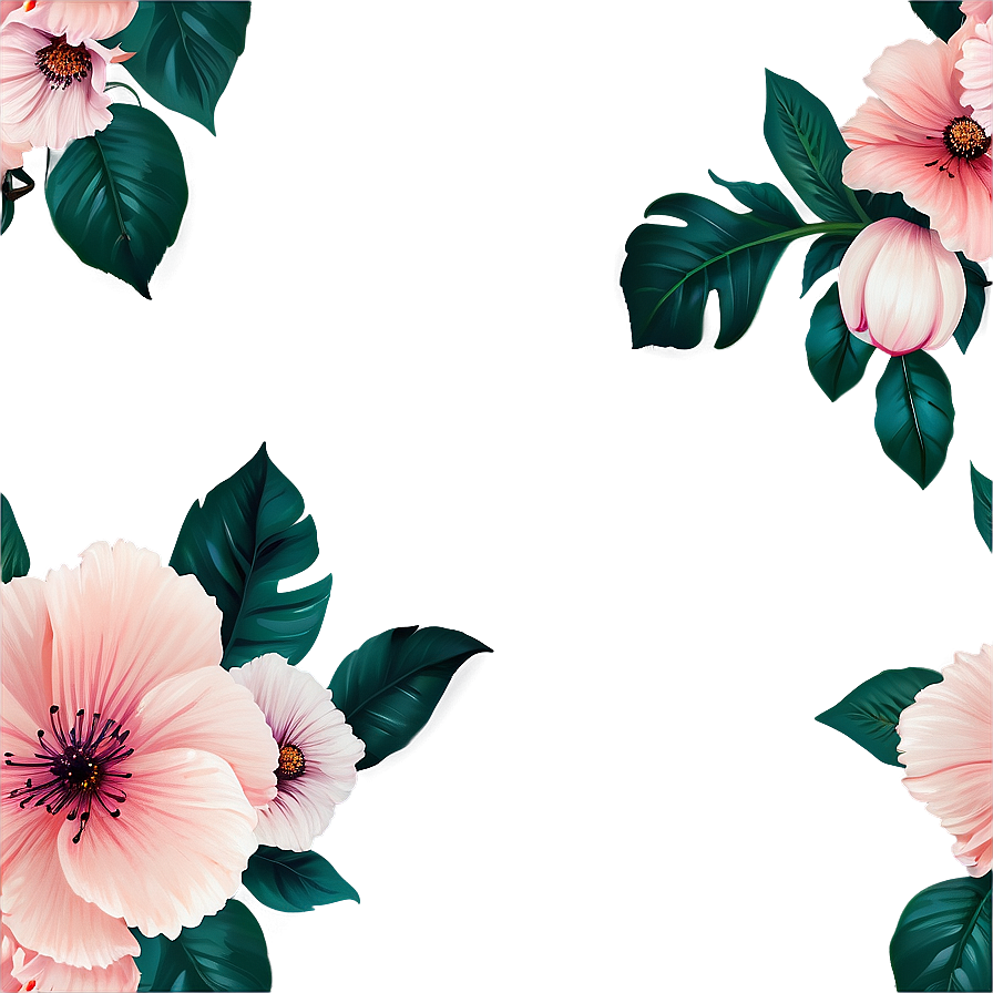 Minimalist Floral Background Png 05062024