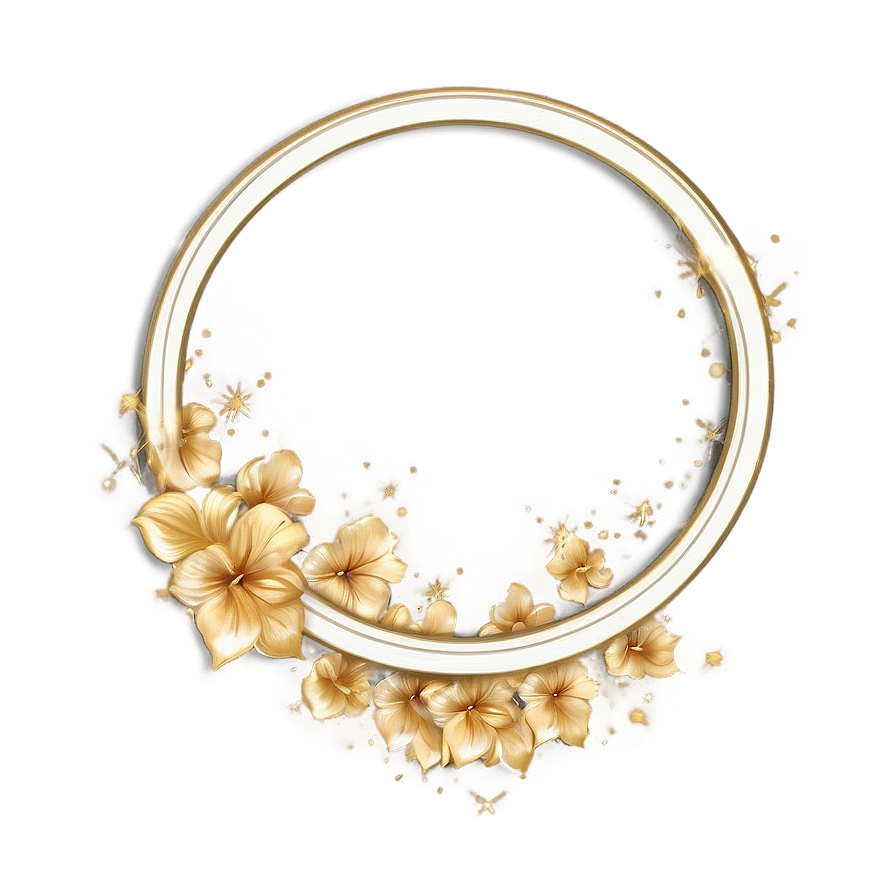 Minimalist Gold Circle Frame Png Orh63