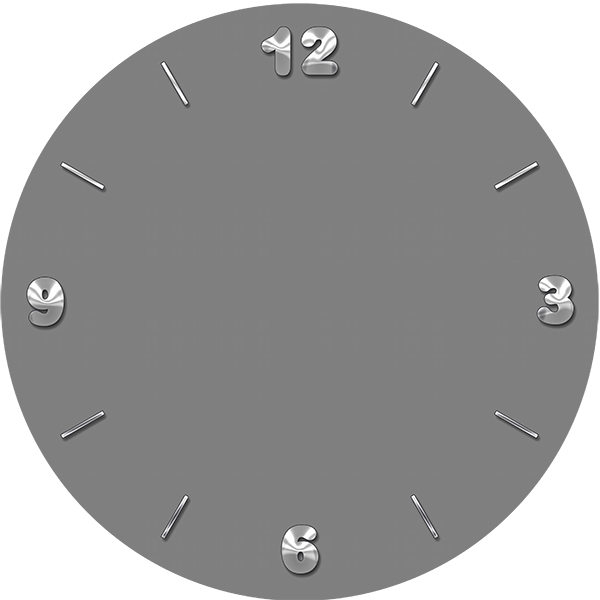 Minimalist Gray Wall Clock