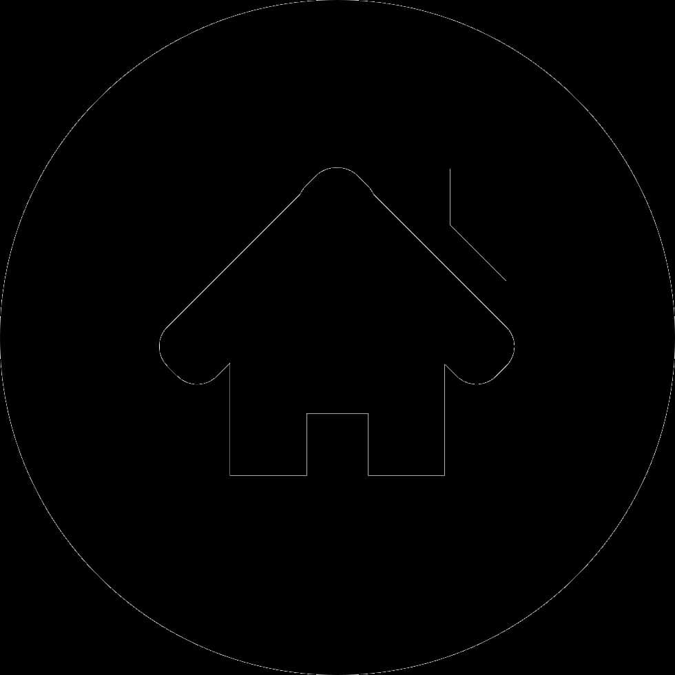 Minimalist Home Icon Black Background