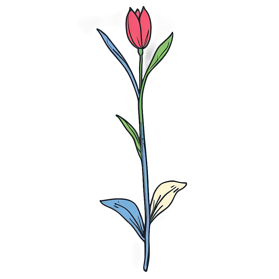 Minimalist Indie Flower Sketch Png 44