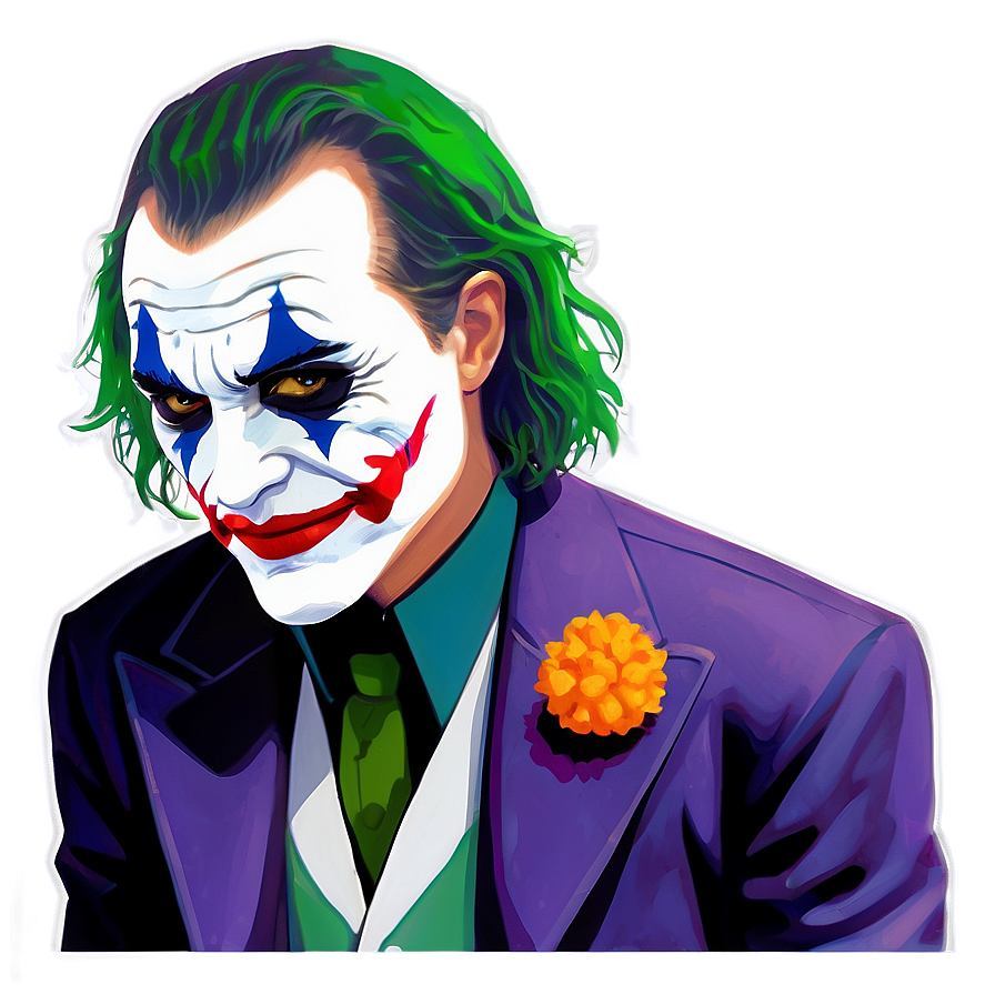 Minimalist Joker Portrait Png 89