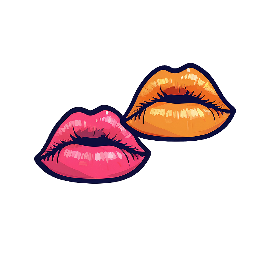 Minimalist Kissy Lips Png 06292024